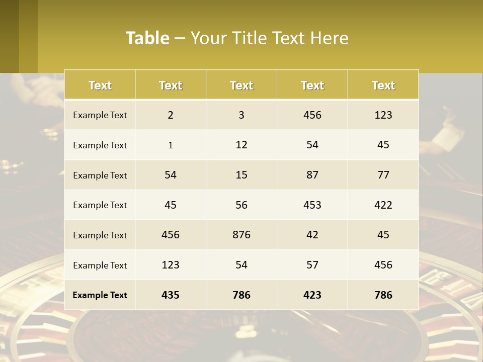 A Casino Table With People Playing A Game Of Roule PowerPoint Template