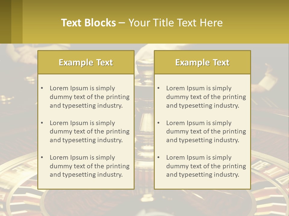 A Casino Table With People Playing A Game Of Roule PowerPoint Template