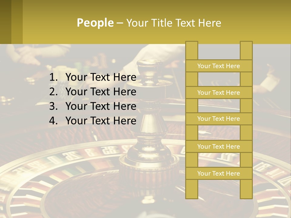 A Casino Table With People Playing A Game Of Roule PowerPoint Template