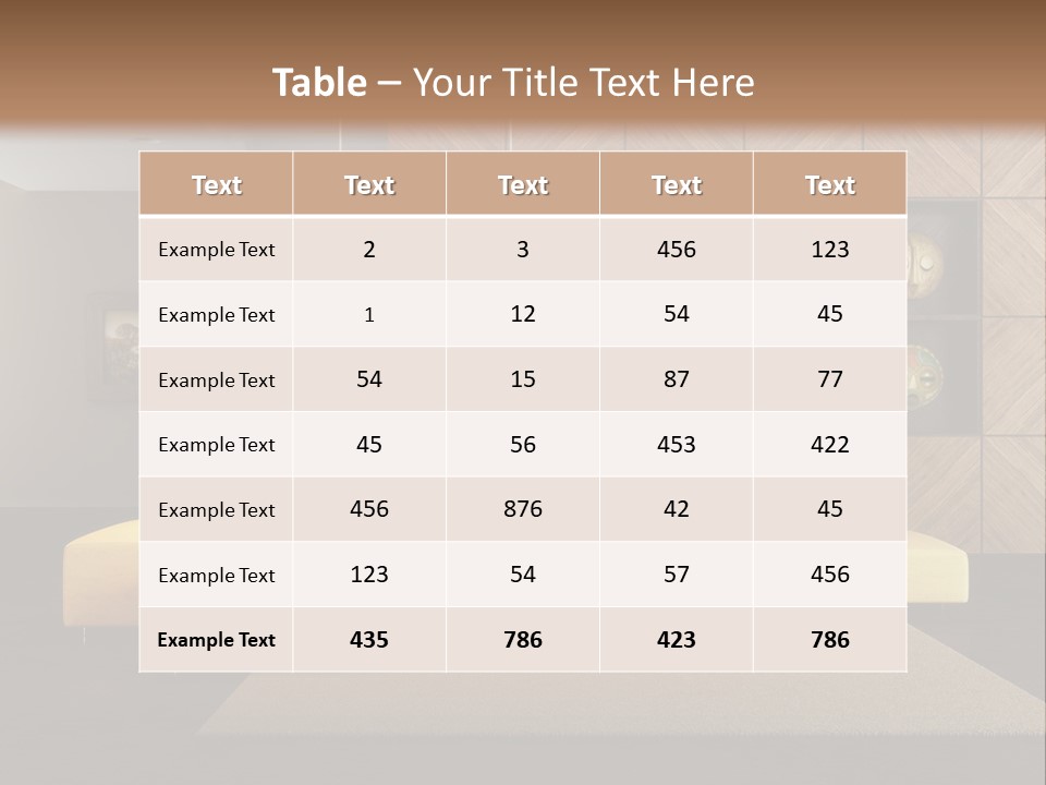 A Living Room With A Yellow Couch And Clock On The Wall PowerPoint Template