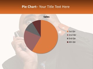 A Man Holding A Cell Phone To His Ear PowerPoint Template