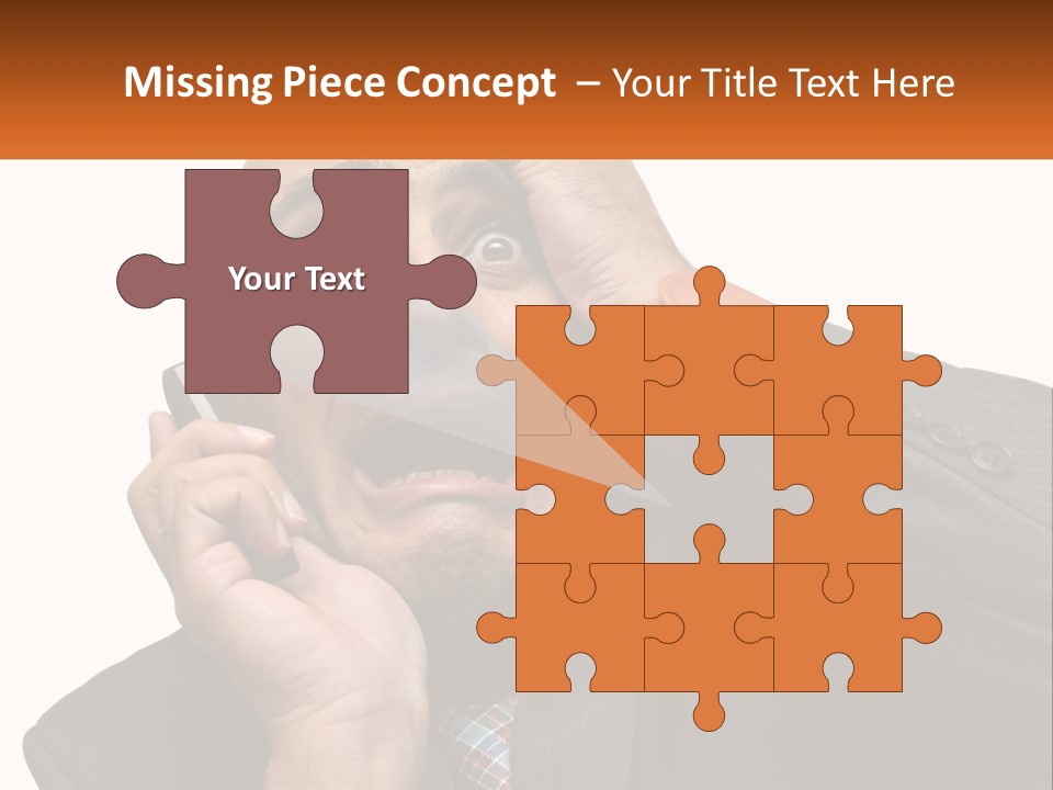 A Man Holding A Cell Phone To His Ear PowerPoint Template