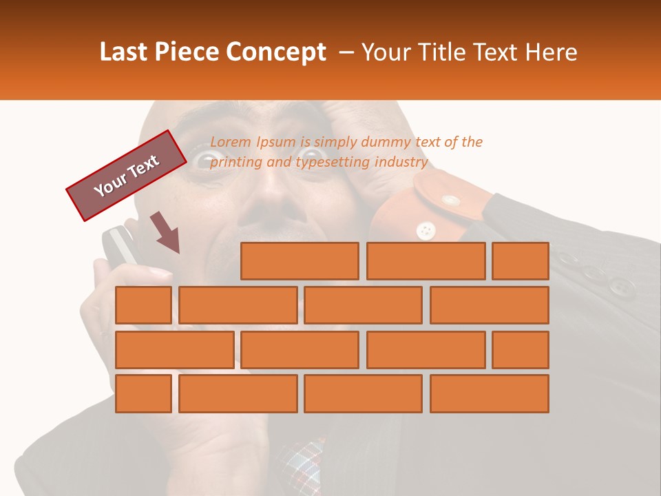 A Man Holding A Cell Phone To His Ear PowerPoint Template