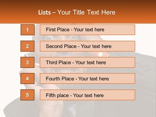 A Man Holding A Cell Phone To His Ear PowerPoint Template