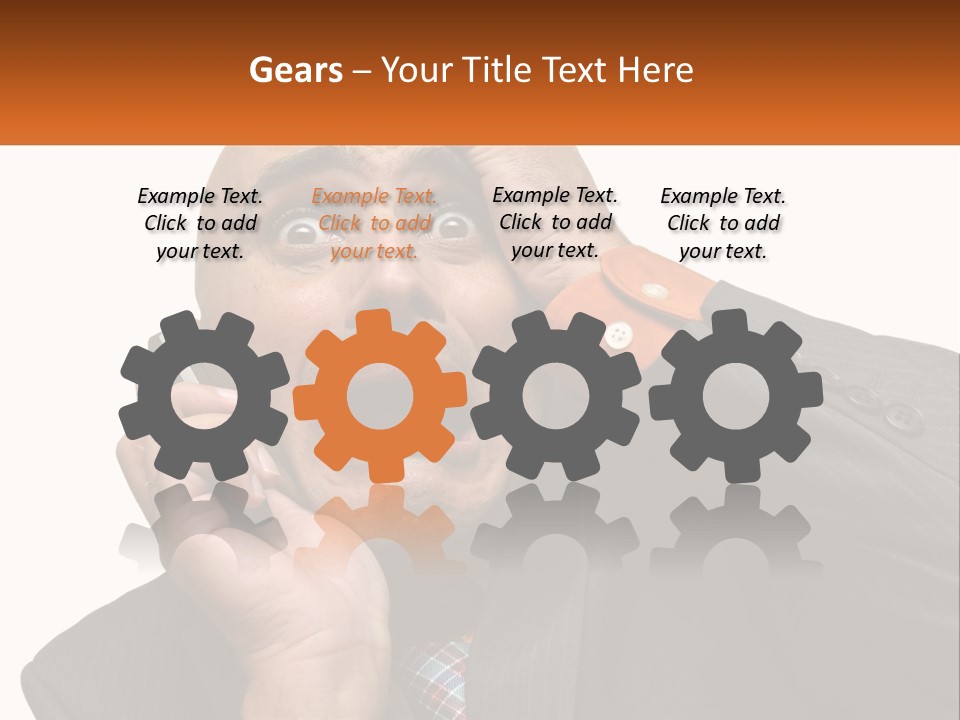 A Man Holding A Cell Phone To His Ear PowerPoint Template