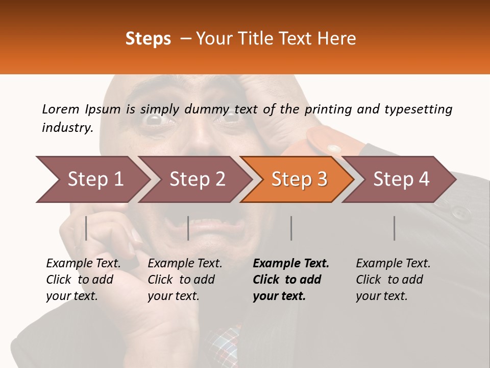 A Man Holding A Cell Phone To His Ear PowerPoint Template