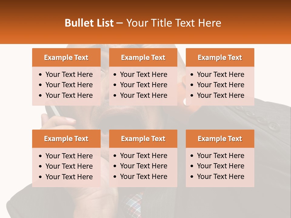 A Man Holding A Cell Phone To His Ear PowerPoint Template
