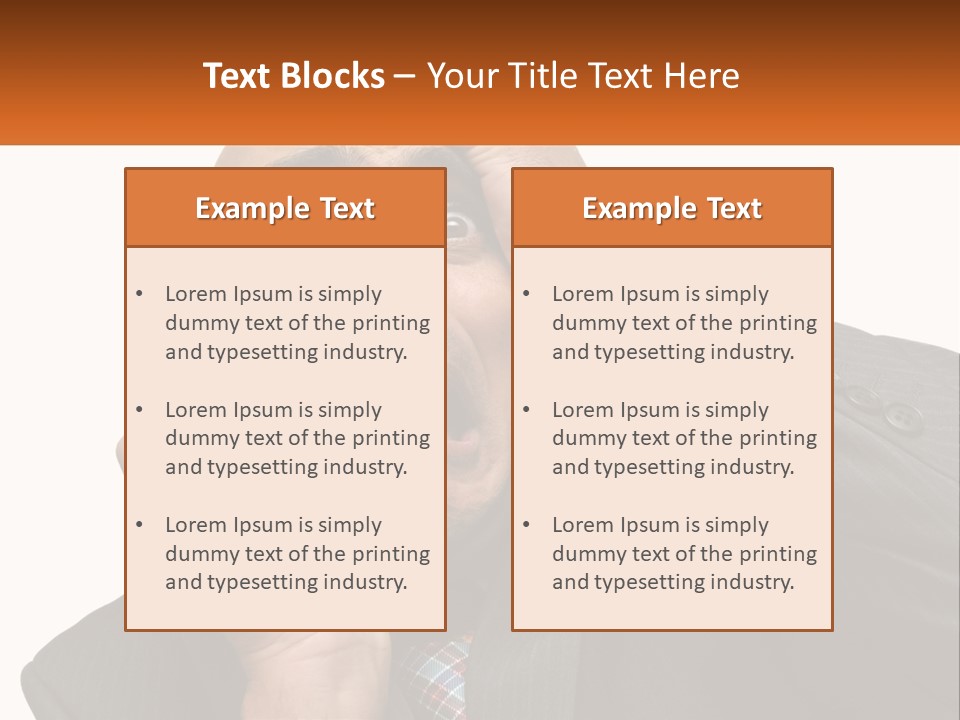 A Man Holding A Cell Phone To His Ear PowerPoint Template