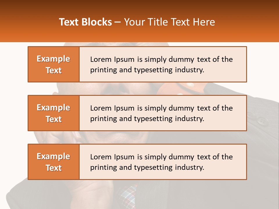 A Man Holding A Cell Phone To His Ear PowerPoint Template