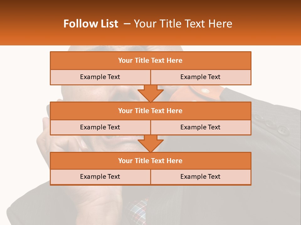 A Man Holding A Cell Phone To His Ear PowerPoint Template