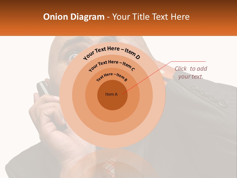 A Man Holding A Cell Phone To His Ear PowerPoint Template
