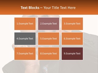 A Man Holding A Cell Phone To His Ear PowerPoint Template