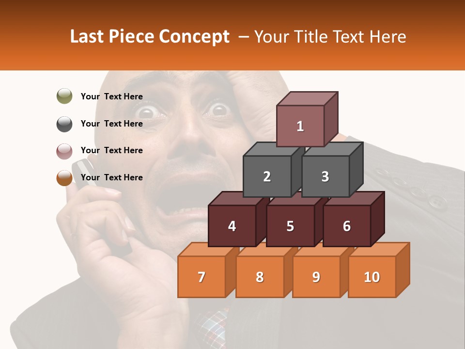 A Man Holding A Cell Phone To His Ear PowerPoint Template