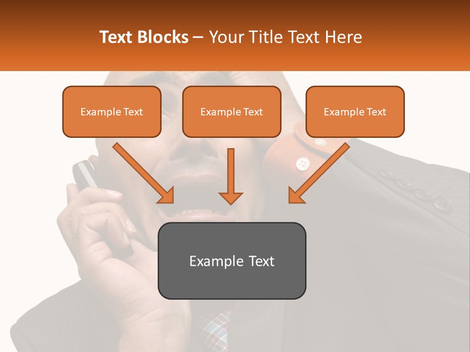 A Man Holding A Cell Phone To His Ear PowerPoint Template