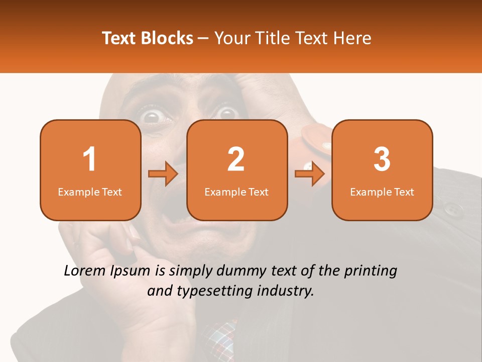 A Man Holding A Cell Phone To His Ear PowerPoint Template