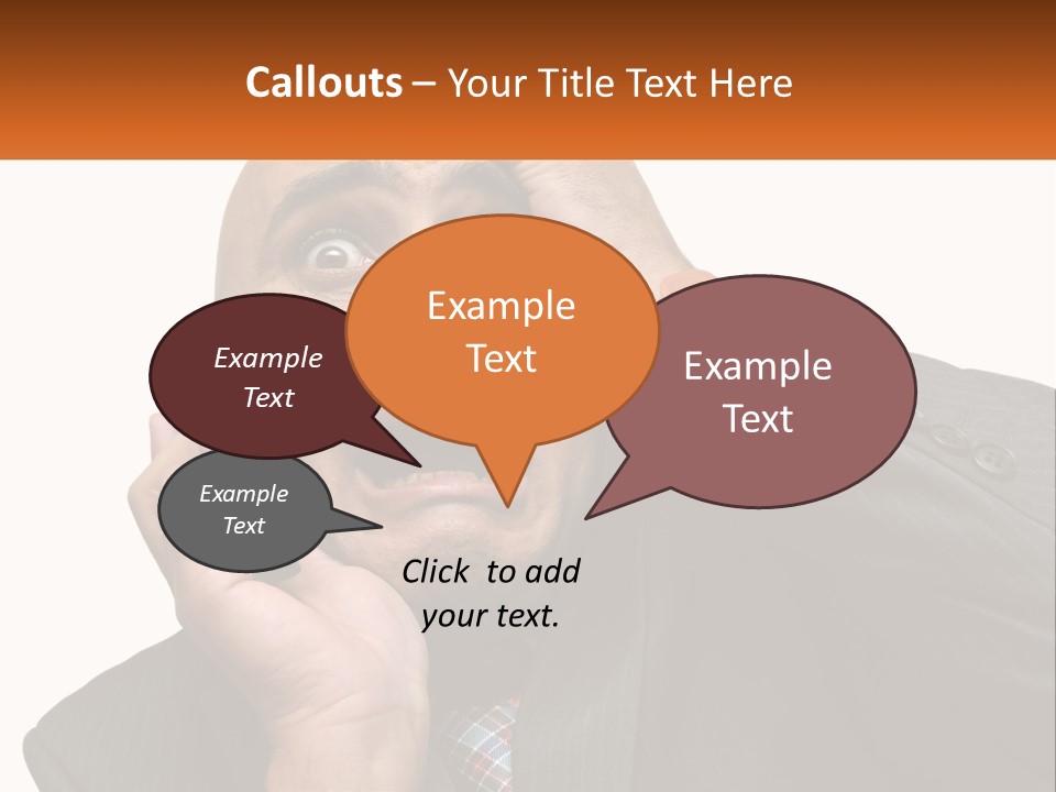 A Man Holding A Cell Phone To His Ear PowerPoint Template
