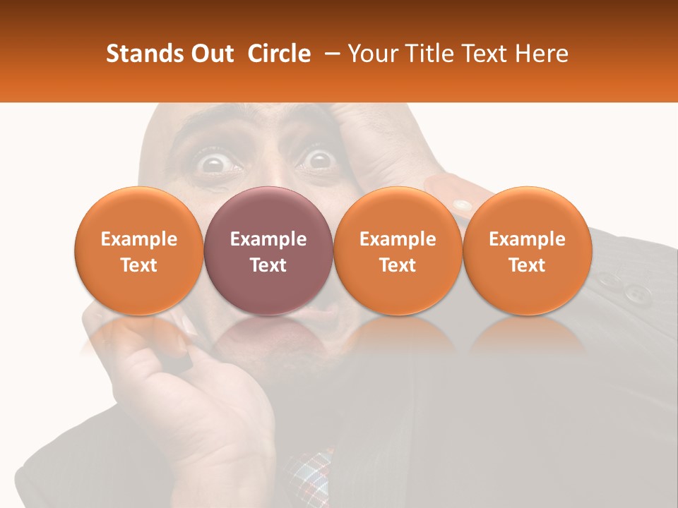 A Man Holding A Cell Phone To His Ear PowerPoint Template