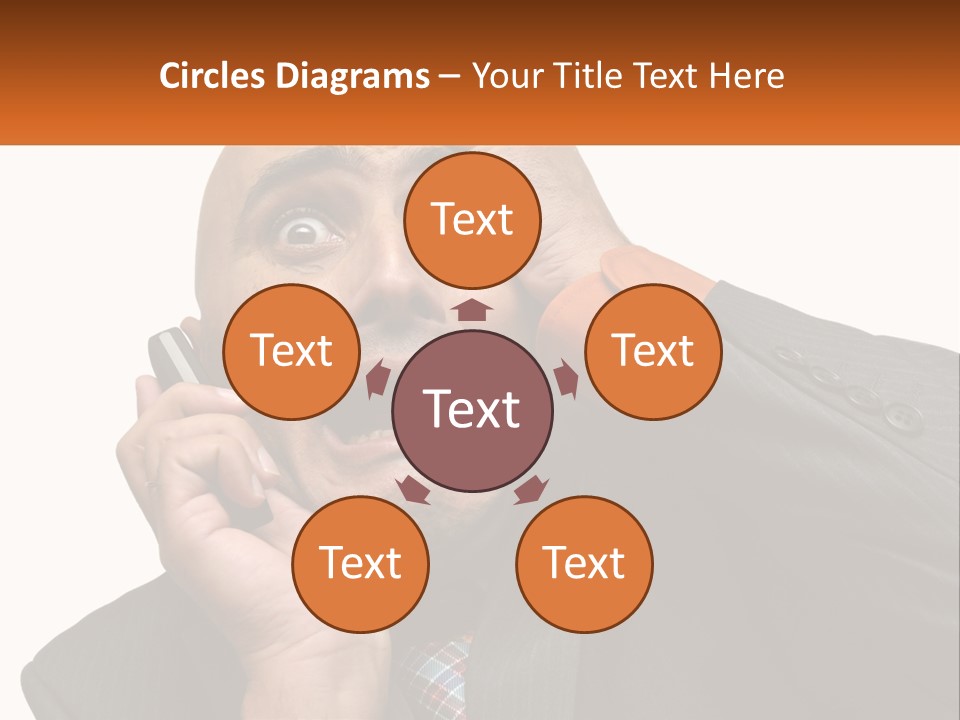 A Man Holding A Cell Phone To His Ear PowerPoint Template