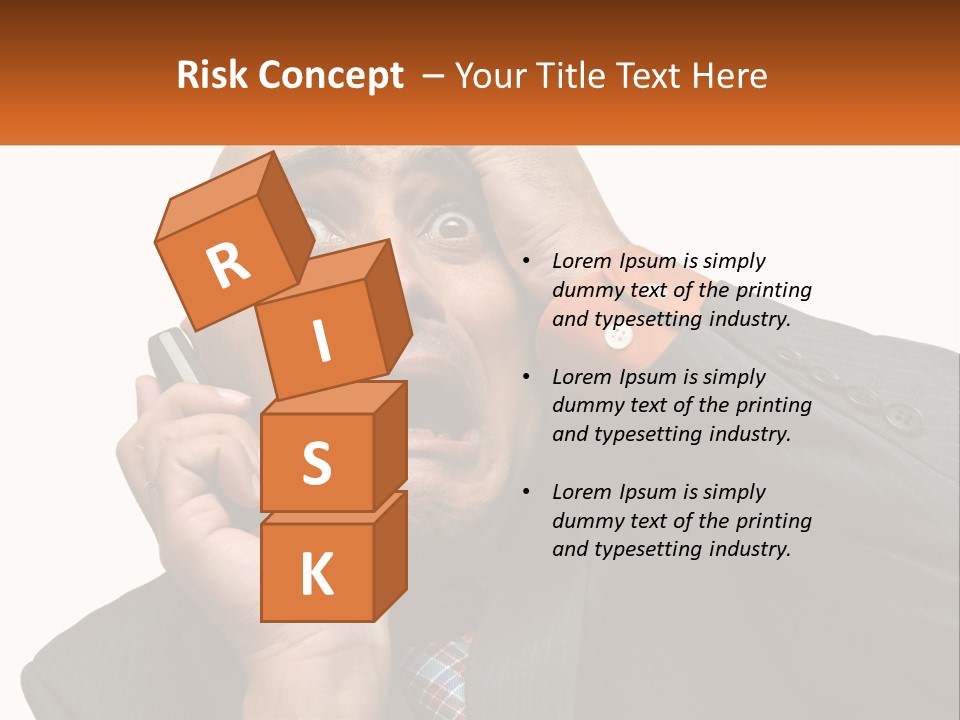 A Man Holding A Cell Phone To His Ear PowerPoint Template