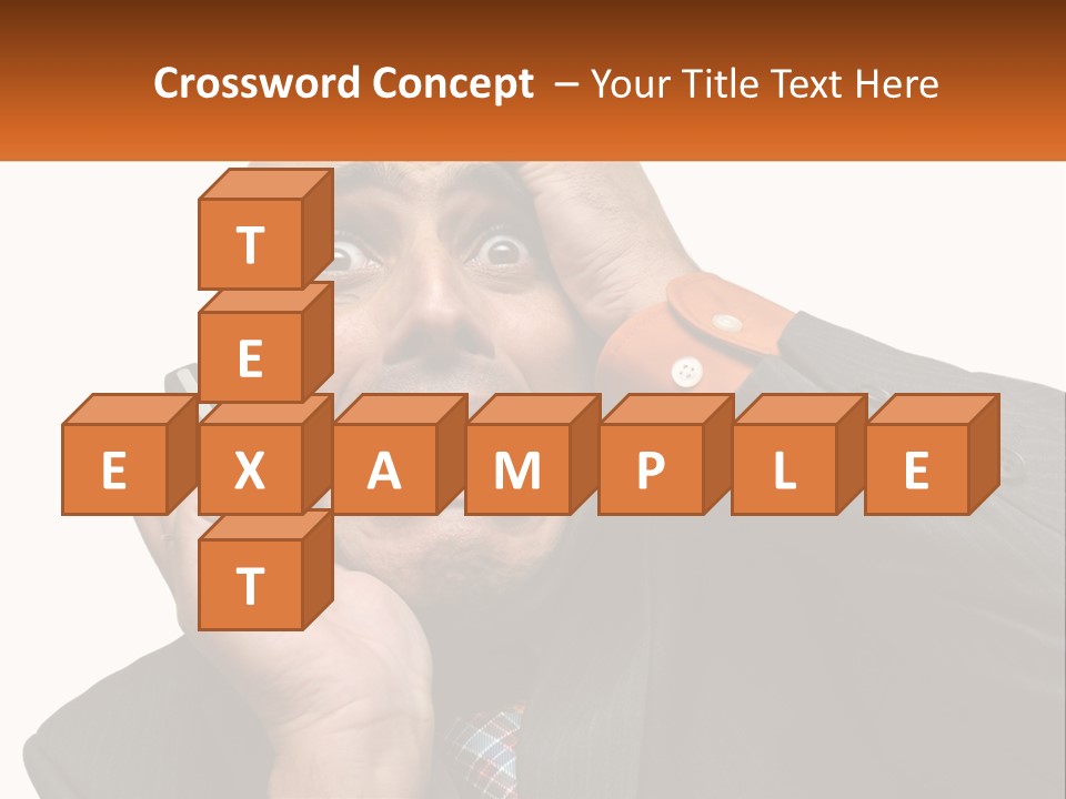 A Man Holding A Cell Phone To His Ear PowerPoint Template