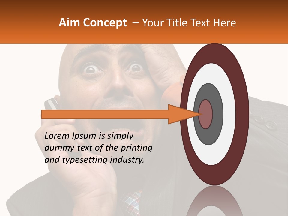 A Man Holding A Cell Phone To His Ear PowerPoint Template