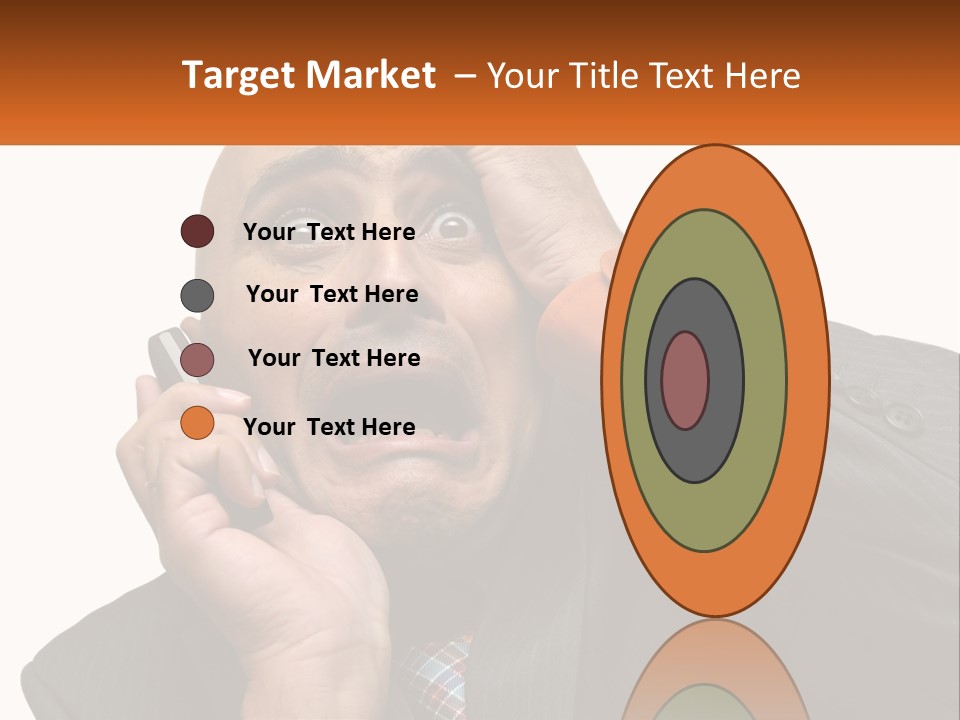 A Man Holding A Cell Phone To His Ear PowerPoint Template