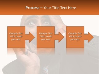 A Man Holding A Cell Phone To His Ear PowerPoint Template