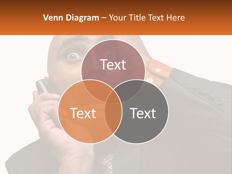 A Man Holding A Cell Phone To His Ear PowerPoint Template