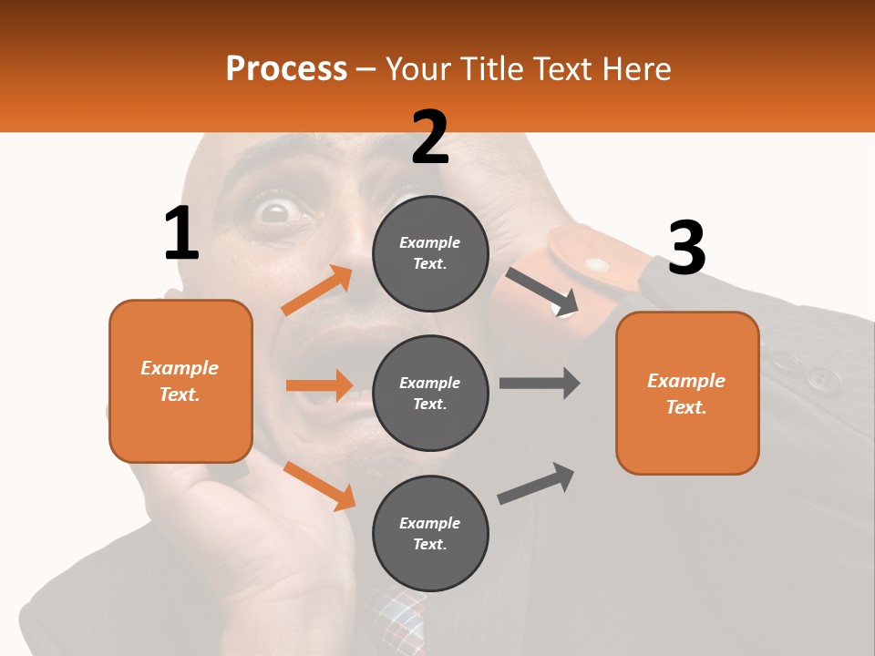 A Man Holding A Cell Phone To His Ear PowerPoint Template