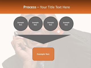 A Man Holding A Cell Phone To His Ear PowerPoint Template