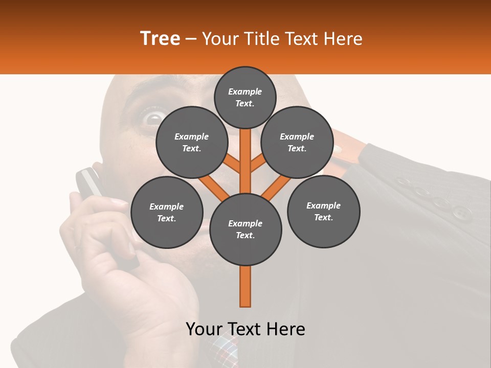 A Man Holding A Cell Phone To His Ear PowerPoint Template