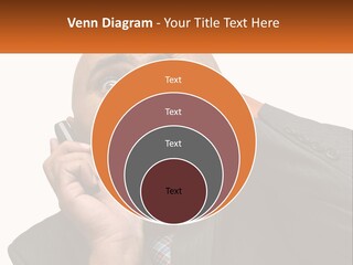 A Man Holding A Cell Phone To His Ear PowerPoint Template