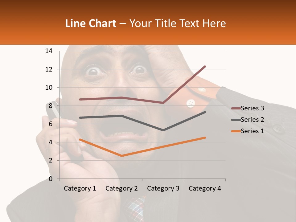 A Man Holding A Cell Phone To His Ear PowerPoint Template