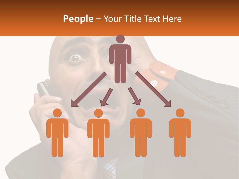 A Man Holding A Cell Phone To His Ear PowerPoint Template