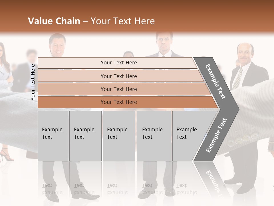 A Group Of Business People Shaking Hands PowerPoint Template