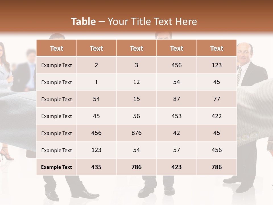 A Group Of Business People Shaking Hands PowerPoint Template