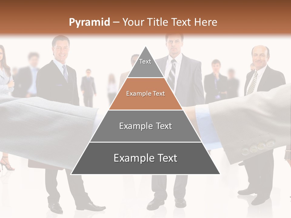 A Group Of Business People Shaking Hands PowerPoint Template