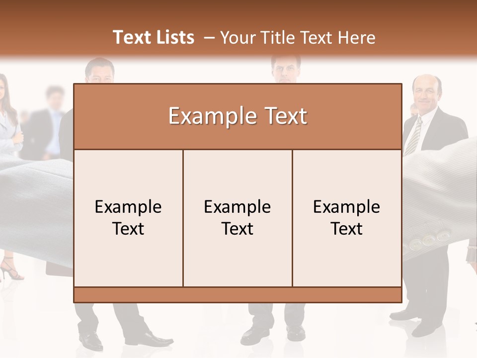 A Group Of Business People Shaking Hands PowerPoint Template