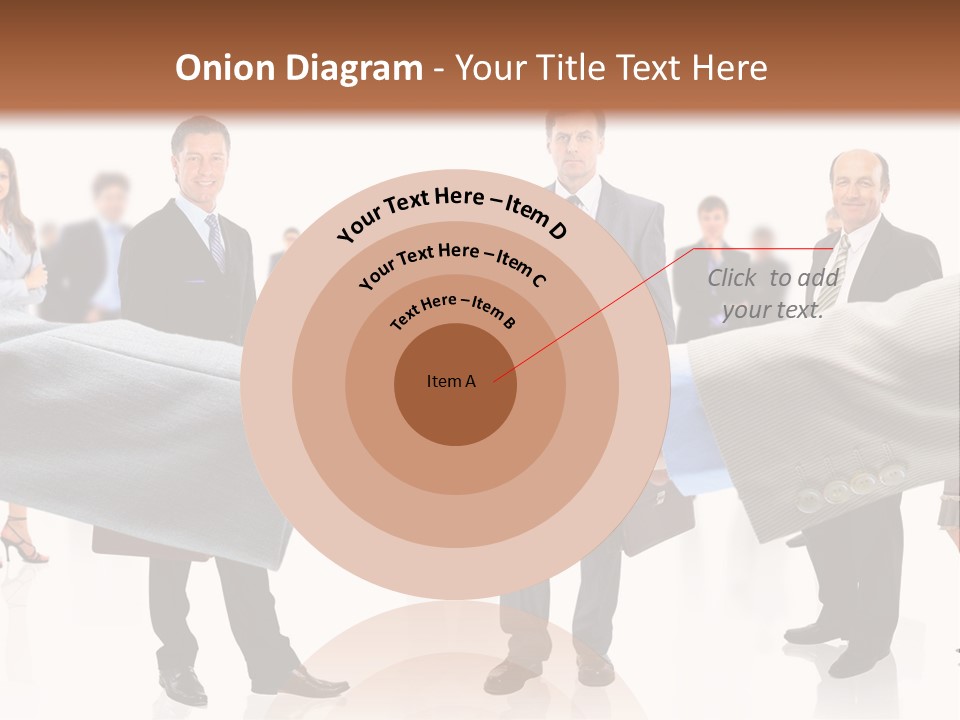 A Group Of Business People Shaking Hands PowerPoint Template