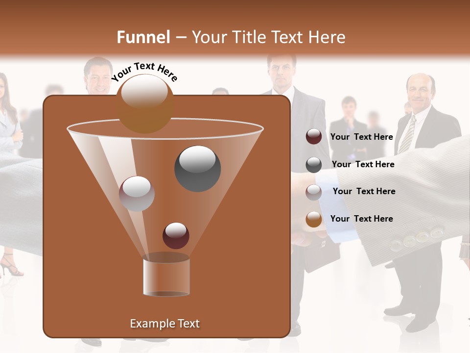 A Group Of Business People Shaking Hands PowerPoint Template