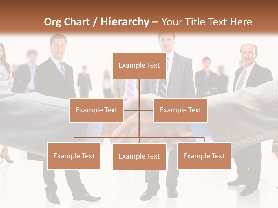 A Group Of Business People Shaking Hands PowerPoint Template