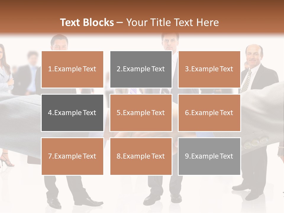 A Group Of Business People Shaking Hands PowerPoint Template