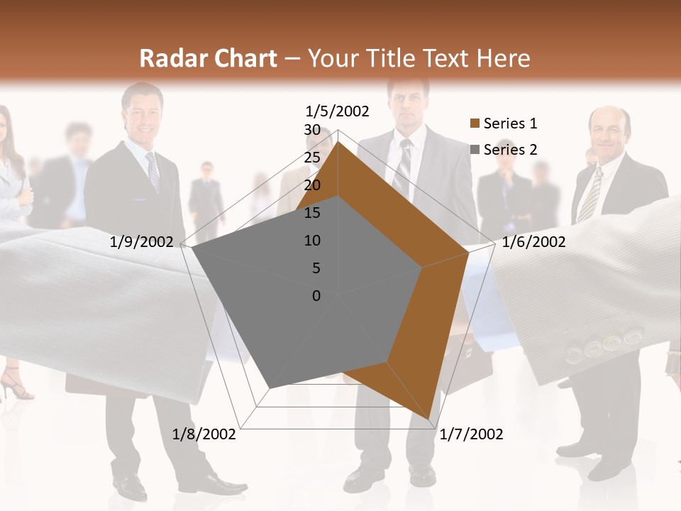 A Group Of Business People Shaking Hands PowerPoint Template