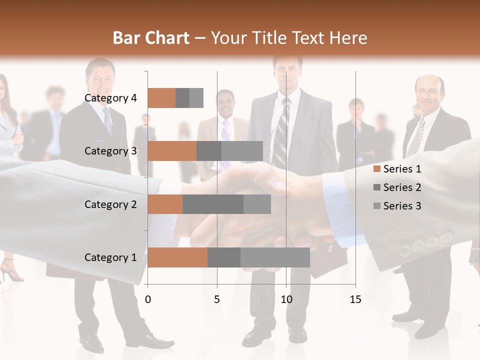 A Group Of Business People Shaking Hands PowerPoint Template