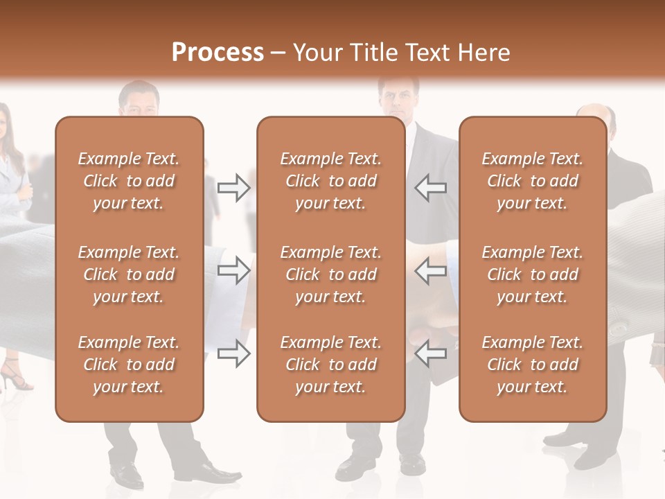A Group Of Business People Shaking Hands PowerPoint Template