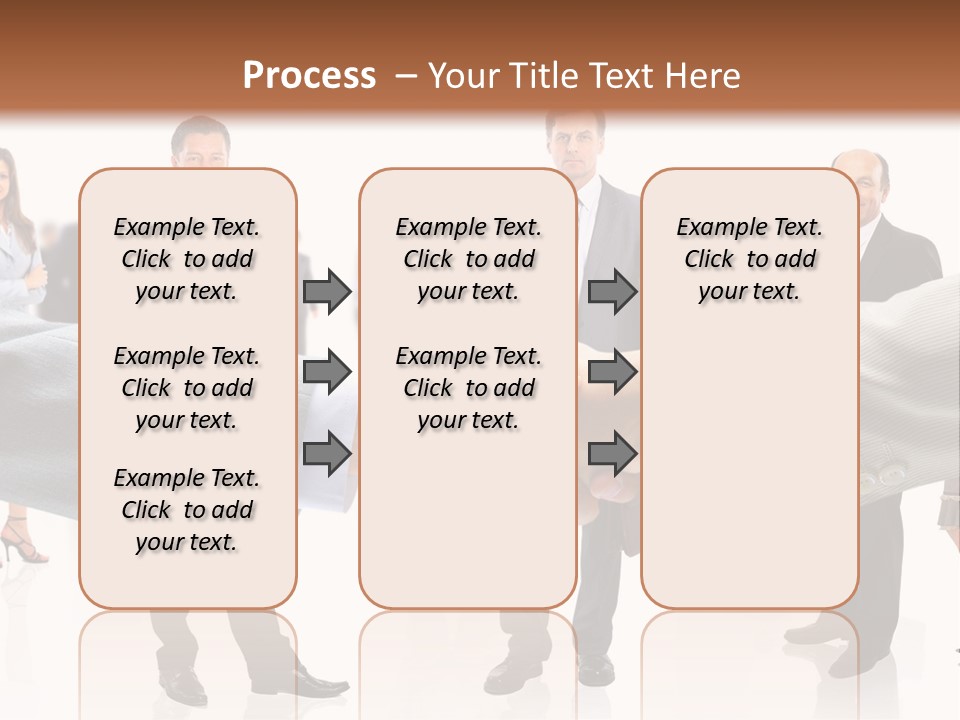 A Group Of Business People Shaking Hands PowerPoint Template