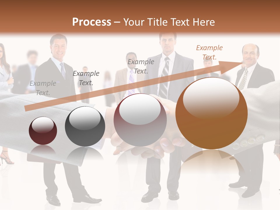 A Group Of Business People Shaking Hands PowerPoint Template