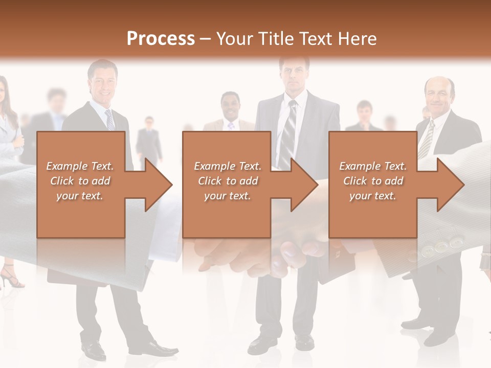 A Group Of Business People Shaking Hands PowerPoint Template