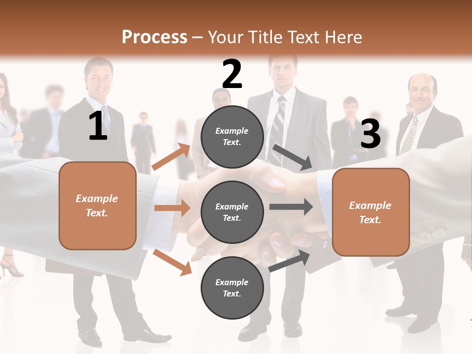 A Group Of Business People Shaking Hands PowerPoint Template