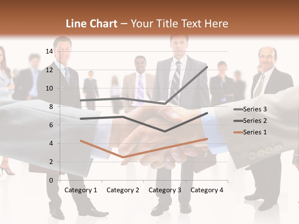 A Group Of Business People Shaking Hands PowerPoint Template